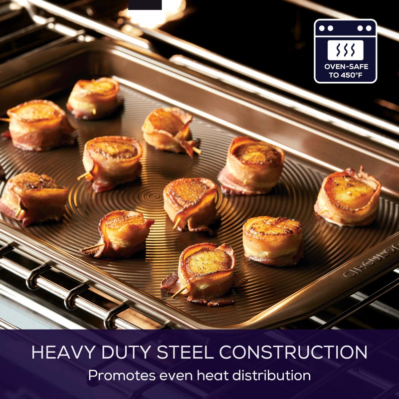 Circulon Nonstick Bakeware Set with Nonstick Cookie Sheets / Baking Sheets - 2 Piece, Chocolate Brown , Set (9" x 13" & 10" x 15") - Image 5